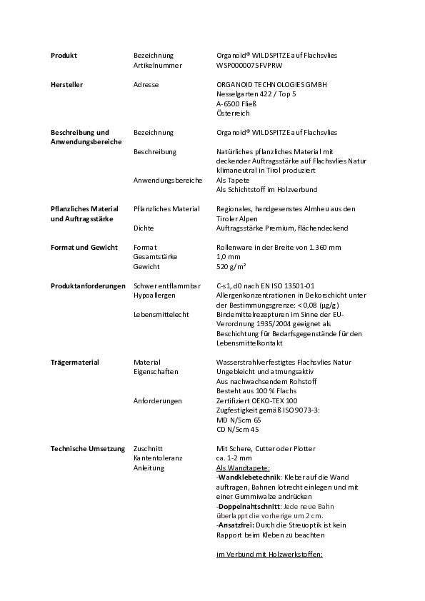 WSP0000075FVPRW_Organoid®-WILDSPITZE-auf-Flachsvlies_Ausschreibungstexte.pdf