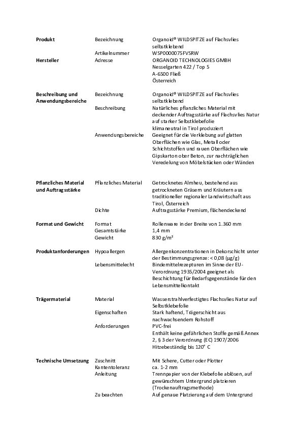 WSP0000075FVSRW_Organoid®-WILDSPITZE-auf-Flachsvlies-selbstklebend_Ausschreibungstexte.pdf