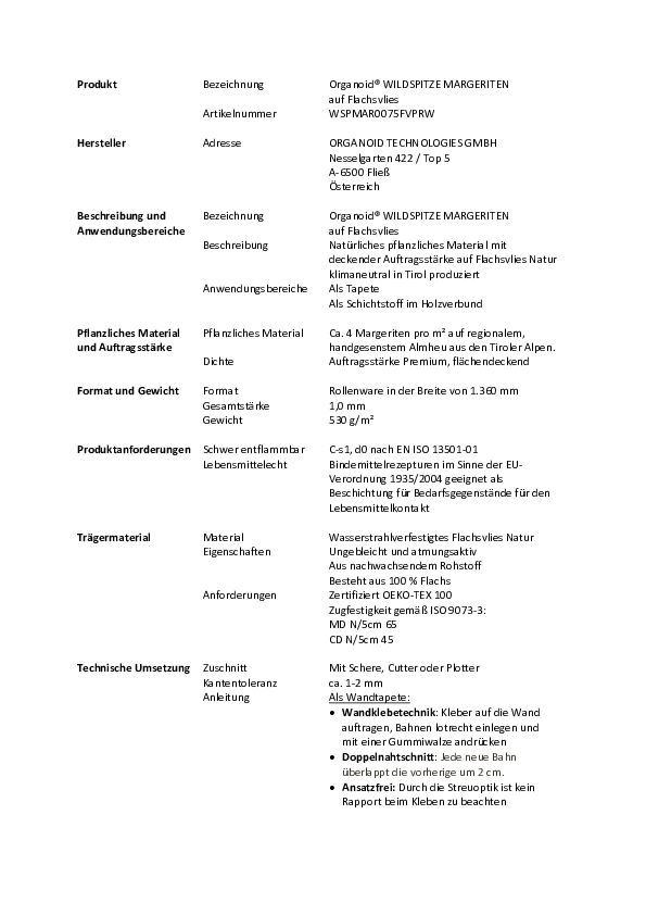 WSPMAR0075FVPRW_Organoid®-WILDSPITZE-MARGERITEN-auf-Flachsvlies_Ausschreibungstexte.pdf