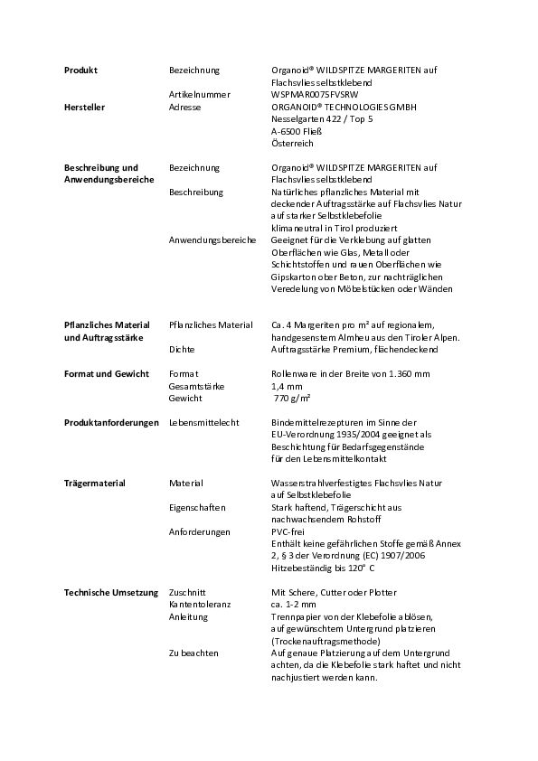 WSPMAR0075FVSRW_Organoid®-WILDSPITZE-MARGERITEN-auf-Flachsvlies-selbstklebend_Ausschreibungstexte.pdf